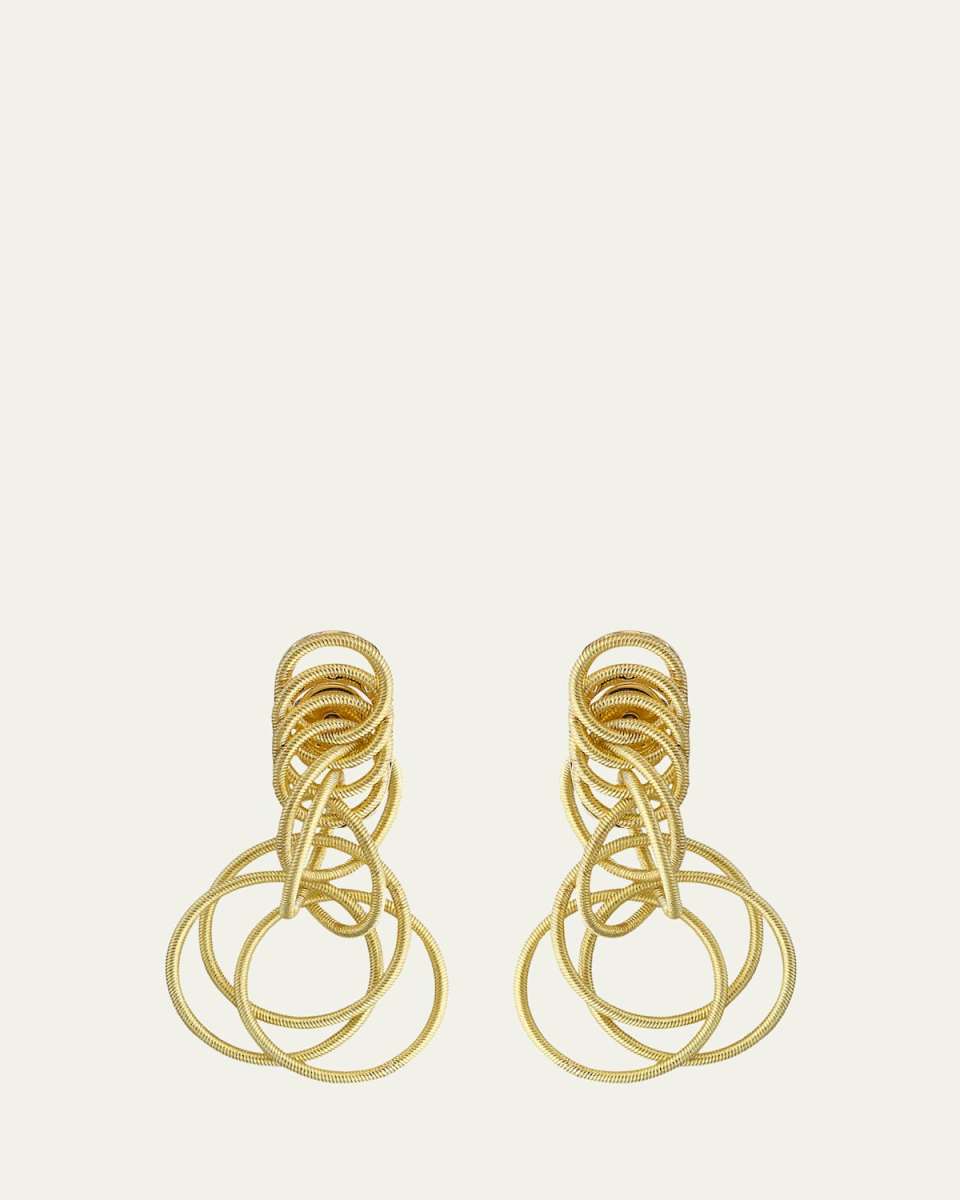 Waikiki 18K Yellow Gold Short Circle Drop Earrings
